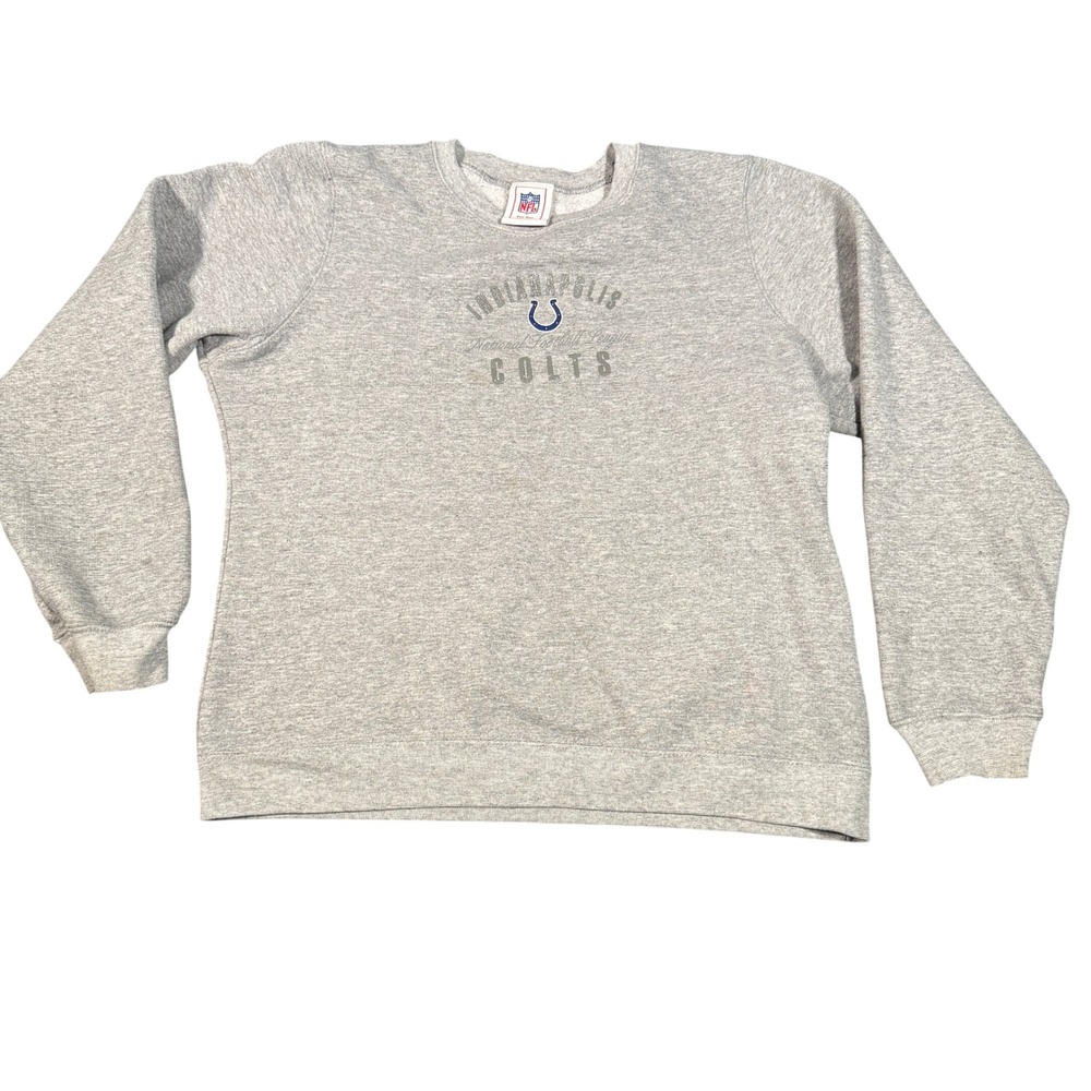 NFL For Her Indianapolis Colts‎ Sweatshirt Womens Gray Glitter Crewneck Pullover